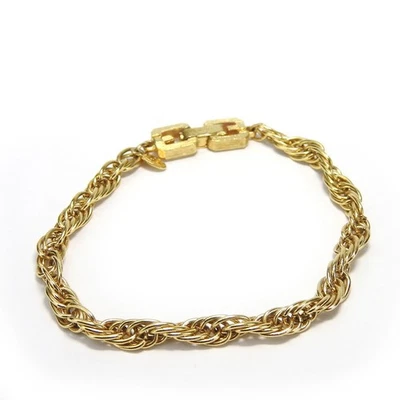 USADO Givenchy pulsera metal 8g cadena de oro - Imagen 1 de 4