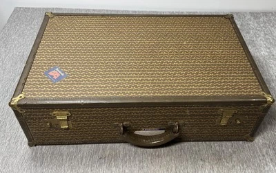 Maleta Equipaje Vintage Mark Cross Monograma Años 50 Viaje MCM Cuero Foto 1 de 4