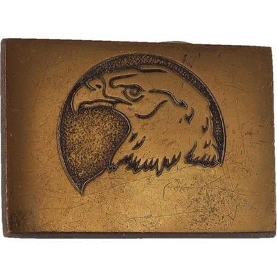 Sm Brass Slk Steven L Knight Eagle Bird Hunter Vet Biker 80s Vintage Belt Buckle - Image 1 of 4