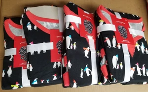 Wondershop Damen Pinguin 2-teiliges Pyjama Set 100% Baumwolle, Größe 2X - 3X - 4X - L - Bild 1 von 11