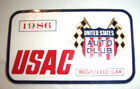 1986 Indianapolis Motor Speedway USAC Registered Decal / Vintage Racing Indy 500