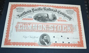 Northern Pacific Railroad Company 188x stock certificate - Afbeelding 1 van 1