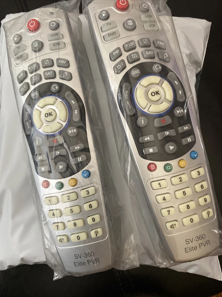 Lot Of 2 Sonicview SV-360 Premier  PVR Digital Satellite Receiver Remotes New - Image 1 of 4