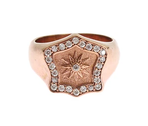 NIALAYA Ring Authentic Womens Clear CZ Pink Gold 925 Silver s US5 /EU50 RRP $150 - Picture 1 of 10