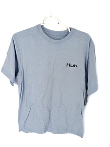 HUK Fishing Herren Rundhals Kurzarm T-Shirt Gr. M hellblau - Bild 1 von 3