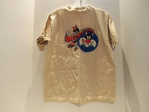 CAMISETA (MEDIANA) LOONEY TUNES SLYVESTER VINTAGE 1980 (DELICIOSA) BRONCEADA - MUY RARA - Imagen 1 de 3