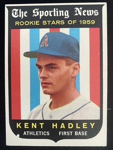1959 Topps Baseball Kent Hadley RC #127 NM 