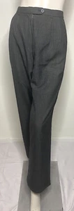 FABIANO Women Gray Plaid High Rise Straight Cuff Leg Lined Pockets Pants Size 14 - Picture 1 of 7