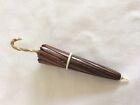 Antique Parasol Needlecase - Wood with Ivory Trim
