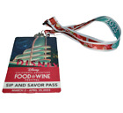Disney California Adventure 2023 Magic Key Sip and Savor Lanyard Food & Wine DCA