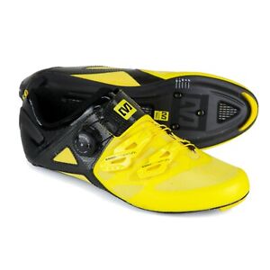 Mavic Cosmic Ultimate Carbon Mens Road Cycling Shoes 3-Bolt - Yellow