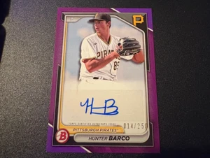 2024 Bowman Hunter Barco #PPRA-HB Auto Purple /250 Pirates - Picture 1 of 2