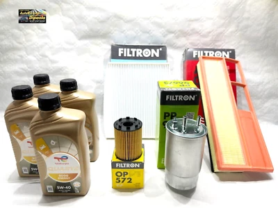 KIT TAGLIANDO FIAT GRANDE PUNTO 1.3 MJT MULTIJET 75 90 CV 4L 5W40 + 4 FILTRI 05> - Immagine 1 di 3