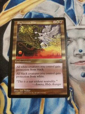 Righteous War MTG Visions Rare Multi-Color Enchantment Near-Mint to Mint x1 GG1 - Image 1 of 4