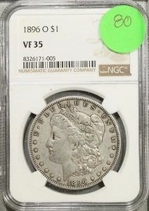 1896 O Morgan Silver Dollar NGC VF 35 Very Fine #1-005 - Picture 1 of 2