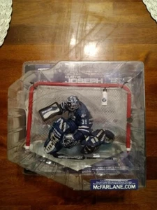 McFarlane NHL 2001 Series 1 "Curtis Joseph" W/ Toronto Maple Leafs Water Bottle! - Picture 1 of 12