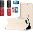 Case for Huawei Honor 70 50 10 Y6 X8 Rhombus PU Leather Wallet Case Phone Cover