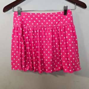 Coolibar Pink Swim Skort Girls Pink/White Polka Dot Size Medium - Picture 1 of 3