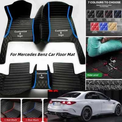 For Mercedes Benz E-EQA-EQB-EQC-EQE-EQS Car Floor Mat Custom Waterproof Carpets - Изображение 1 из 4