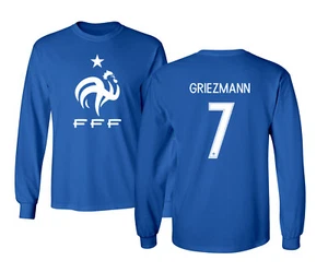 France 2018 Soccer #7 Antoine GRIEZMANN World Cup Men's Long Sleeve T-Shirt - Picture 1 of 16
