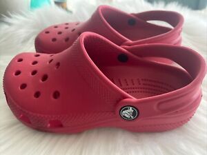 Crocs Little Kids J1 Classic Clogs Red Water SlipOn Shoe