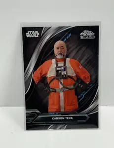2024 Star Wars Chrome Black CARSON TEVA # 24 Base Card MANDALORIAN - Picture 1 of 2