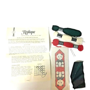 Vtg Raphael Replique Perfume Purse Pouch Needlework Kit Red Black White Panda - Picture 1 of 6