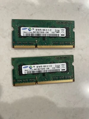 (2) Samsung 2GB 1Rx8 Memory RAM PC3-10600S DDR3-1333MHz 204p M471B5773CHS-CH9 - Image 1 of 3