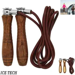 "Profi Leder Springseil mit Holzgriffen – Boxen, Seilspringen, Speed Rope - Bild 1 von 8