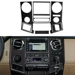 5PCS Carbon Fiber Interior Center Console Cover Trim For Ford F-250 F-350 - Foto 1 di 11