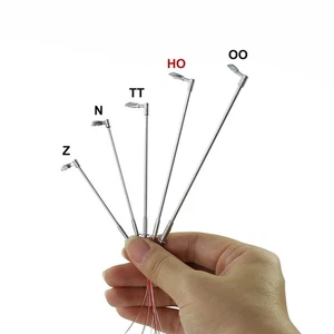 10pcs OO HO TT N Z Scale Single LED Metal Street Light Silver Lamp Free Resistor - Picture 1 of 18