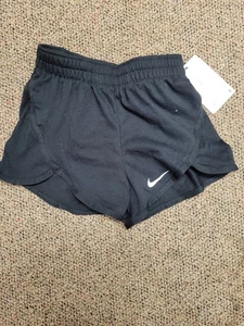 New Nike Girls 6x Black Just Do It Logo Swoosh Sweat Shorts Training - Picture 1 of 6