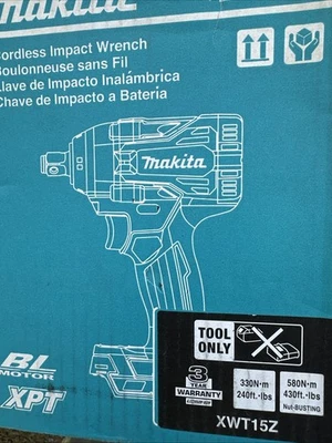 Makita XWT15Z 18V 1/2" LXT Cordless Impact Wrench Kit w/ Detent Anvil -Bare Tool - Image 1 of 2