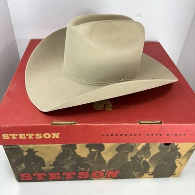 Sombrero vaquero occidental Stetson D4 Ranch tostado 5x (XXXXX) 4" ala talla 55-6 7/8 con caja Foto 1 de 4