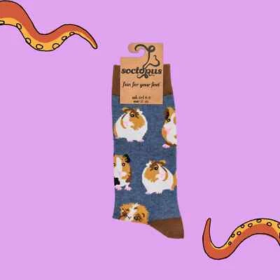 SOCTOPUS Guinea Pig Socks 9-12 Christmas Gift I'm Not A Hamster Mens Boys New
