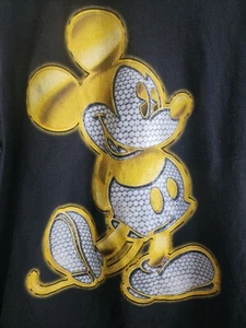 Walt Disney Mickey Mouse Glitzer Kurzarm Grafik T-Shirt Unisex OHNE GRÖßENETIKETT - Bild 1 von 10