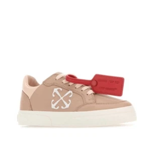 RARA Sneakers basse vulcanizzate in pelle rosa cipria Off White da donna taglia 39 - Foto 1 di 11