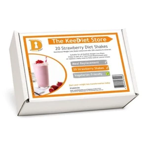 KeeDiet® Meal Replacement Diet, VLCD, Ketosis - 20 x Strawberry Diet Shakes - Picture 1 of 4