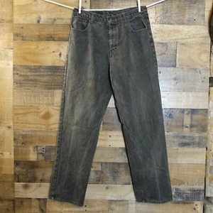 High Waist Jeans Sz 34 - Charcoal Wash, Tapered Leg, Heavy Denim but Soft! PACE - Picture 1 of 9