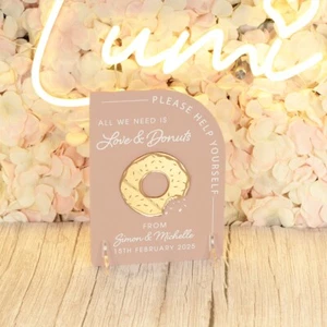Modern Arch Donut Wall Help Yourself Wedding Birthday Party Acrylic 3D Sign - Picture 1 of 4