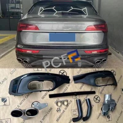 2021-24 For Audi Q5 SQ5 Sportback Black Rear Bumper Diffuser Lip Spoiler 4 Out - Изображение 1 из 4