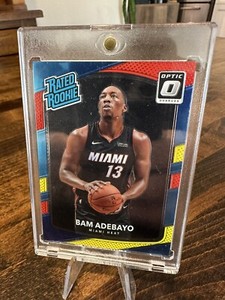 Bam Adebayo Rated Rookie 2017 Donruss Optic Red and Yellow Parallel🔥Heat