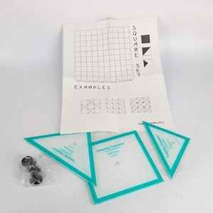 Sew/Fit Tempting Template 3pc Square Pattern Set - Quilting Stencil Guide - Picture 1 of 7