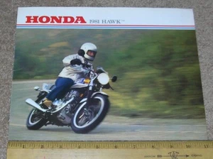 1981 81 Honda Hawk CB400T Motorrad Händler Verkauf Broschüre Katalog Spezifikationen - Bild 1 von 3