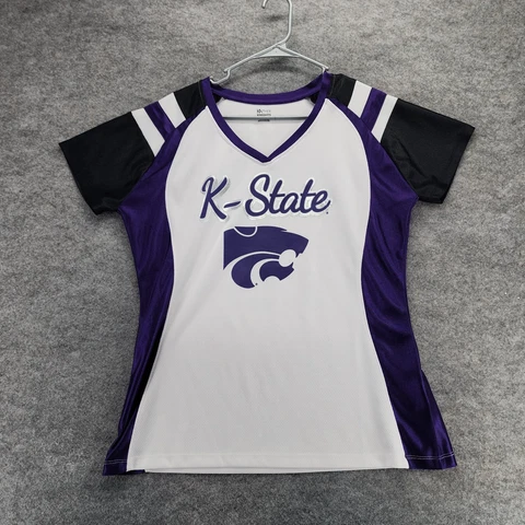 Kansas State Wildcats Jersey Womens Large KA for Her White Purple Cover