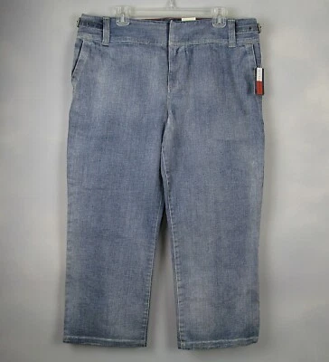 Pantalones de mezclilla Tommy Hilfiger para mujer talla 16 36x25 azul elástico lados ajustables de colección Y2K Foto 1 de 4