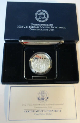 2002-W US Military Academy Bicentennial Silver Commemorative Coin (#514f) - Image 1 of 3