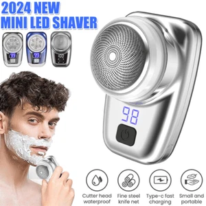 Mini Shave Electric Razor For Men Shaver Beard Trimmer Portable USB Rechargeable - Picture 1 of 13