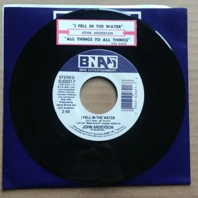 JOHN ANDERSON I Fell In The Water 45 7" COUNTRY BNA Record Vinyl Records 1993 Foto 1 de 2