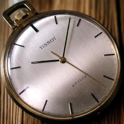 TISSOT Stylist Hand Winding Vintage Pocket Watch Antique Collectible Japan - image 1 of 4